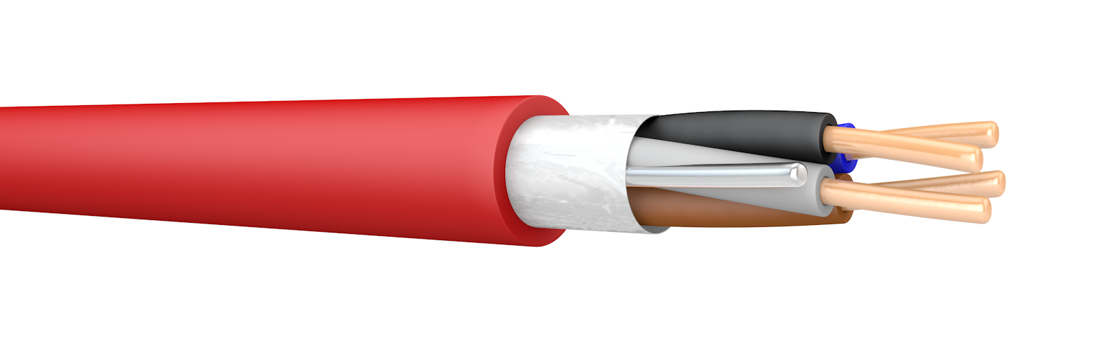 1.5MM 4 Core Red Flame Cable Cut To Length